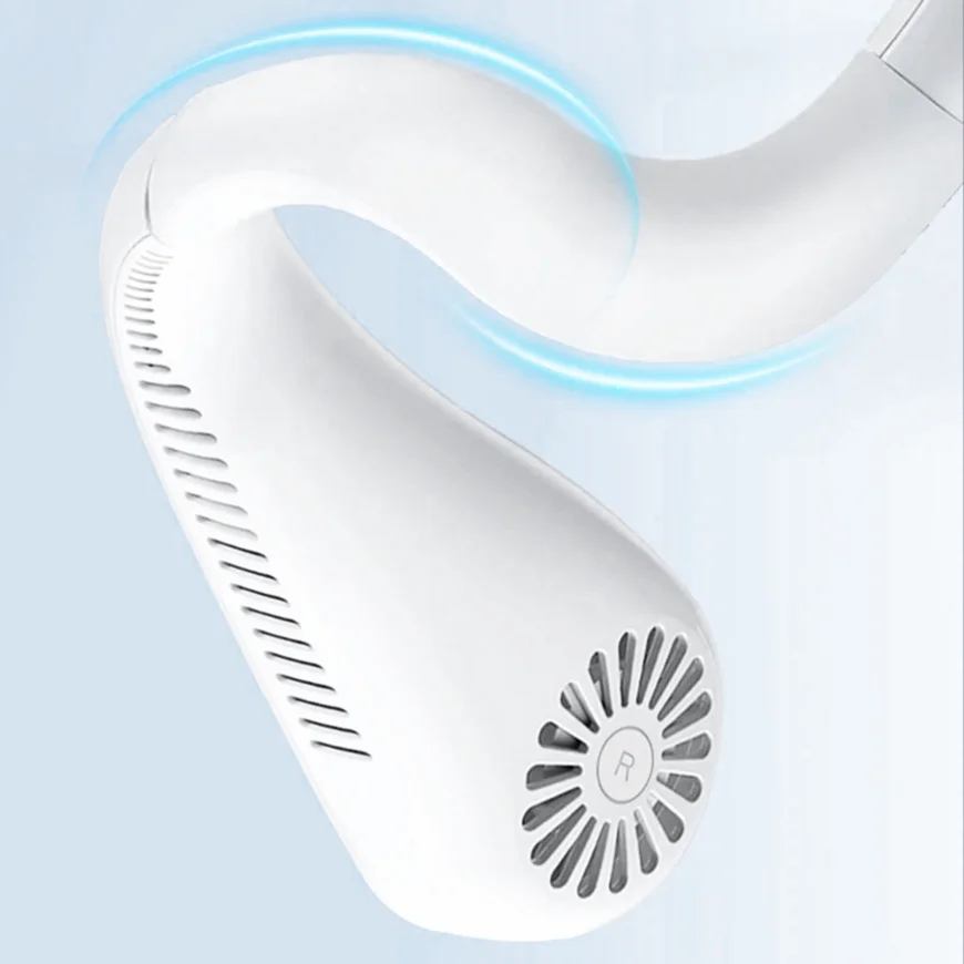 Ergonomic flexible silicone neckband on FluxoFan
